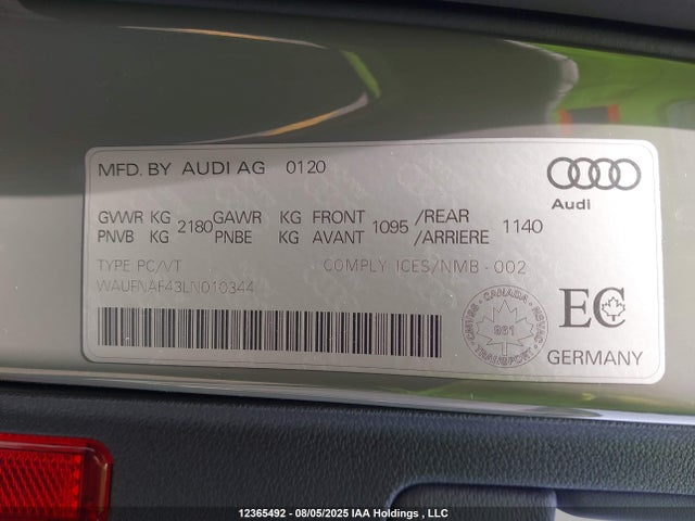 WAUFNAF43LN010344 Audi 2020