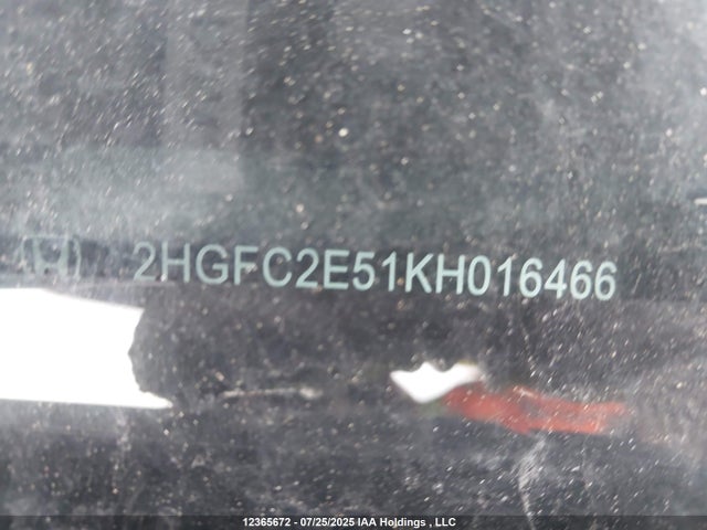 2HGFC2E51KH016466 Honda k20c2