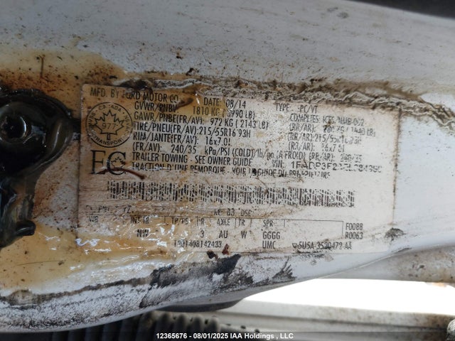 1FADP3F23EL384990 Ford Focus