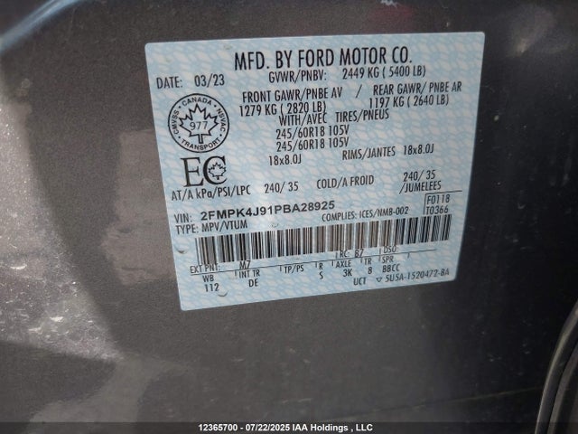 Ford gtdi 2023 2FMPK4J91PBA28925 Image 9