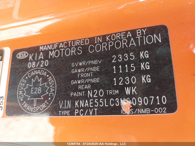 KNAE55LC3M6090710 KIA tgdi lambda ii