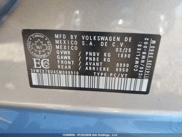3VWEX7BU4SM068910 Volkswagen tsi