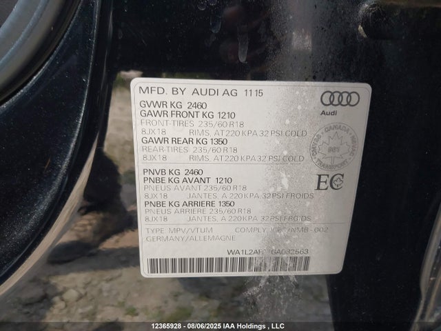 WA1L2AFP1GA082563 Audi 2.0t