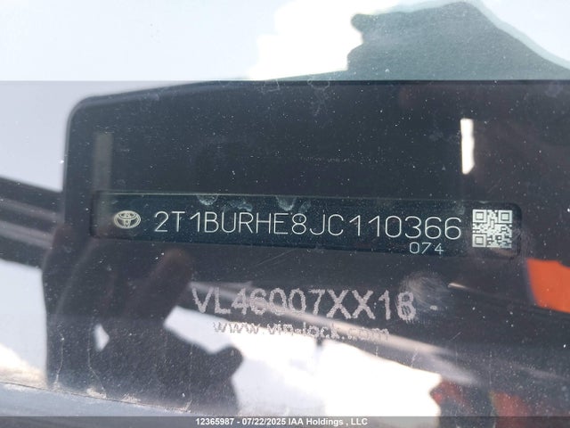 Toyota 2zr-fe 2018 2T1BURHE8JC110366 Image 19