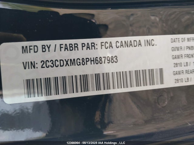 2C3CDXMG8PH687983 Dodge 2023