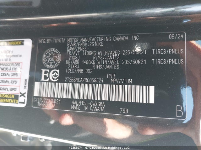 Lexus a25a-fxs, 5nm+4nm 2024 2T2BBMCA7RC058524 Image 9