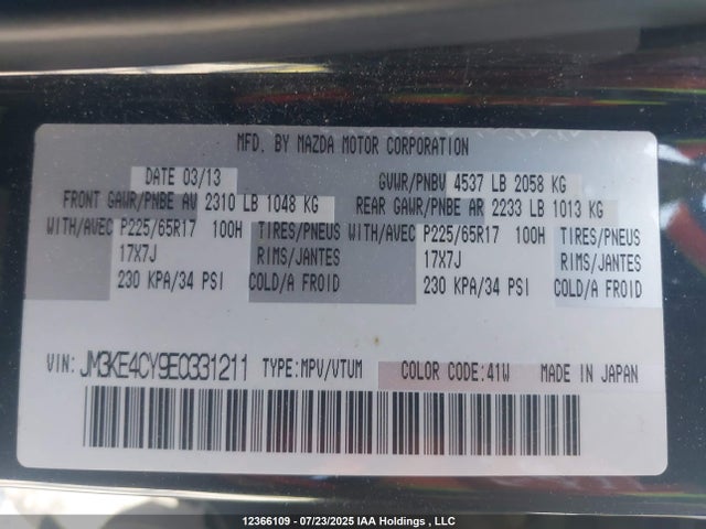 JM3KE4CY9E0331211 Mazda py