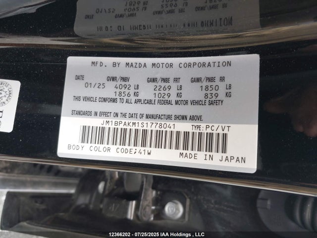 JM1BPAKM1S1778041 Mazda py cylinder deactivation