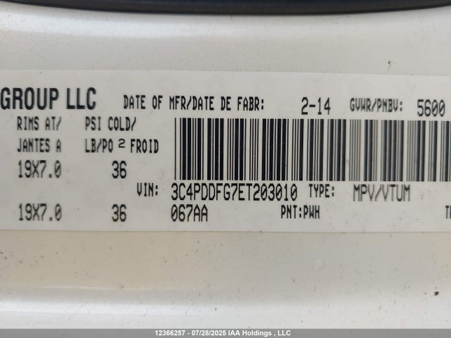 3C4PDDFG7ET203010 Dodge 2014