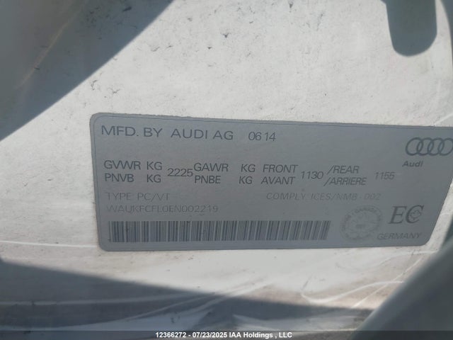 Audi flex fuel capable engine 2015 WAUKFCFL0FN002219 Image 9