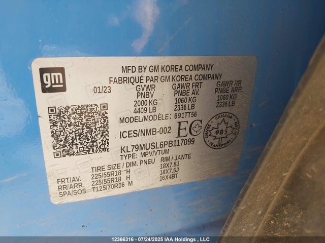 KL79MUSL6PB117099 Chevrolet l3t