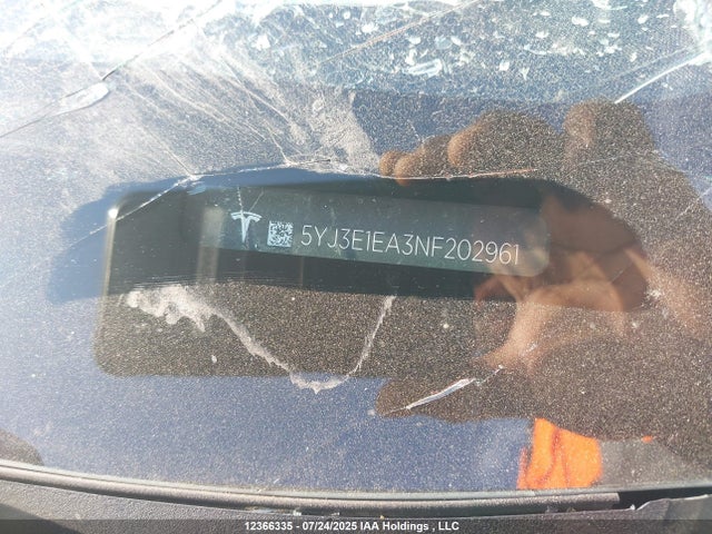 5YJ3E1EA3NF202961 Tesla MODEL 3