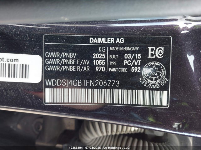 Mercedes-Benz CLA-Class 2015 WDDSJ4GB1FN206773 Image 9