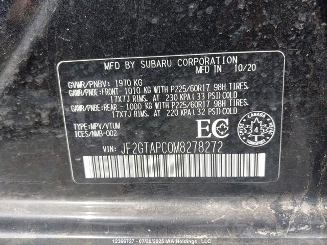 JF2GTAPC0M8278272 Subaru na