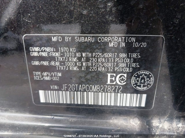 JF2GTAPC0M8278272 Subaru na
