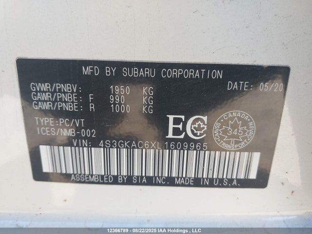 4S3GKAC6XL1609965 Subaru Impreza