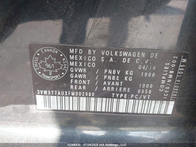 3VW5T7AUXFM002980 Volkswagen GTI
