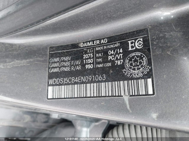 WDDSJ5CB4EN091063 Mercedes-Benz 2014