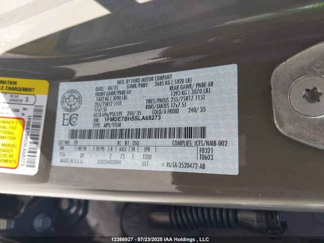 1FMDE7BH5SLA68273 Ford ecoboost