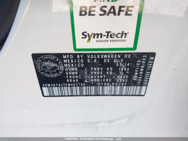 3VW2K7AJ7EM407169 Volkswagen Jetta