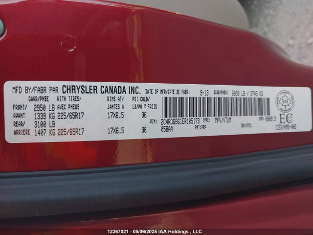 2C4RDGBG1ER105173 Dodge 2014