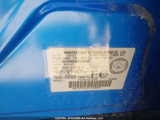 Nissan Kicks 2021 3N1CP5CV2ML548607 Image 9