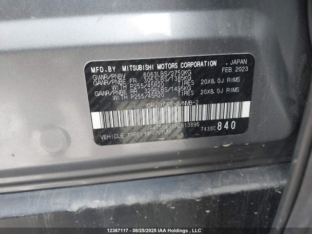 JA4T5UA95PZ613895 Mitsubishi s91-ya1