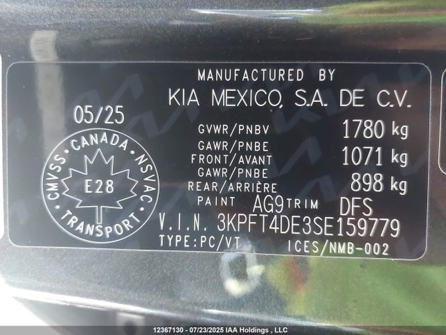 KIA k4 2025 3KPFT4DE3SE159779 Image 9