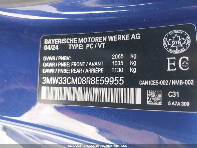 3MW33CM08R8E59955 BMW 2024