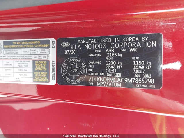 KIA gdi theta-ii 2021 KNDPMCAC9M7865298 Image 9