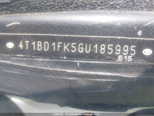 Toyota 2ar-fxe+2jm 2016 4T1BD1FK5GU185995 Image 9