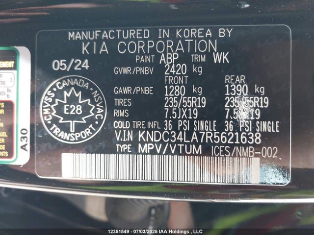 KNDC34LA7R5621638 KIA EV6