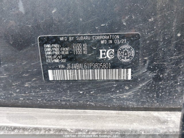Subaru dib 2023 JF1VBAL61P9805801 Image 9