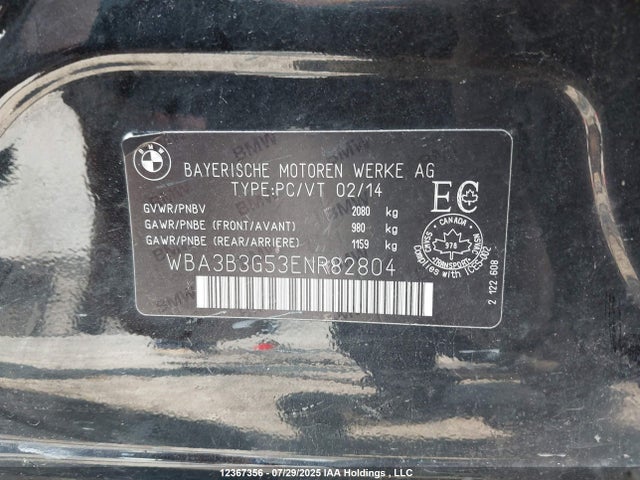 BMW 328I 2014 WBA3B3G53ENR82804 Image 9