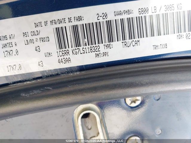 RAM 2020 2020 1C6RR7KG7LS118322 Image 19