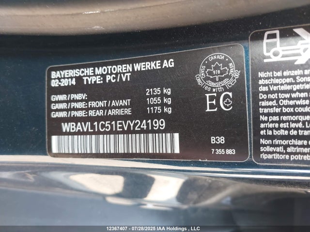 WBAVL1C51EVY24199 BMW X1