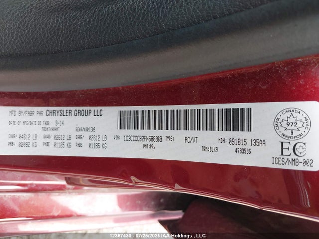 Chrysler 200 2015 1C3CCCCB2FN588969 Image 18
