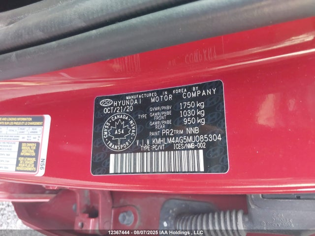 KMHLM4AG5MU085304 Hyundai mpi nu pe