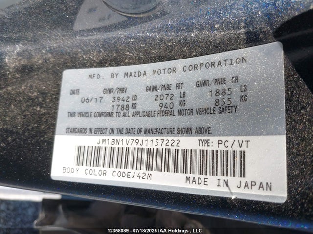 JM1BN1V79J1157222 Mazda pe