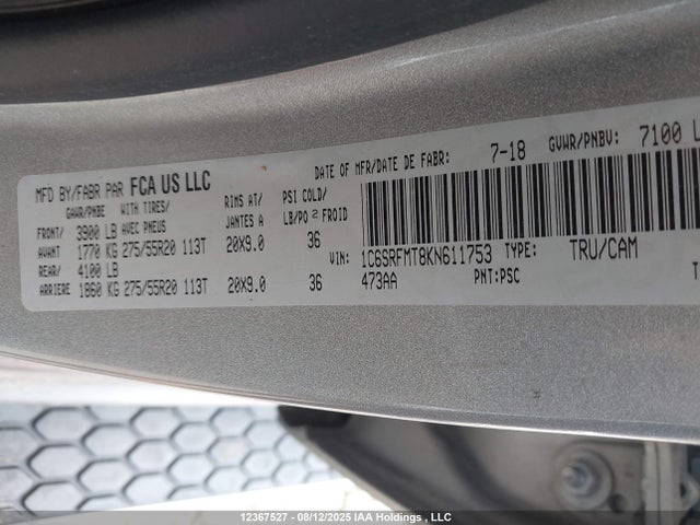 RAM 1500 2019 1C6SRFMT8KN611753 Image 19