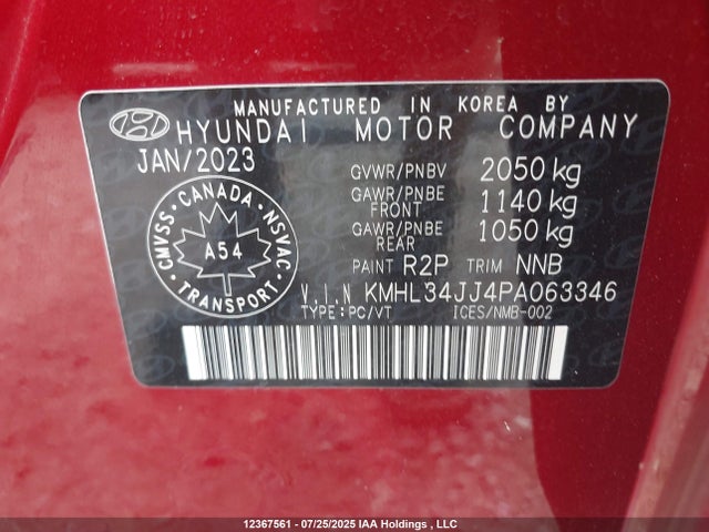 KMHL34JJ4PA063346 Hyundai gdi nu pe