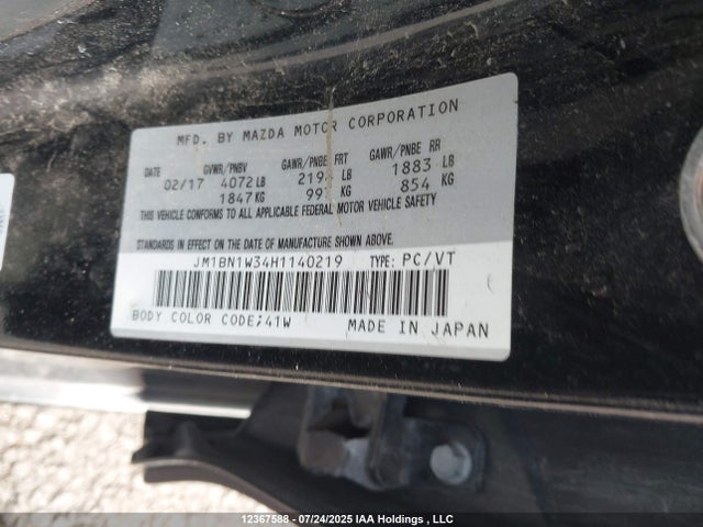 JM1BN1W34H1140219 Mazda py