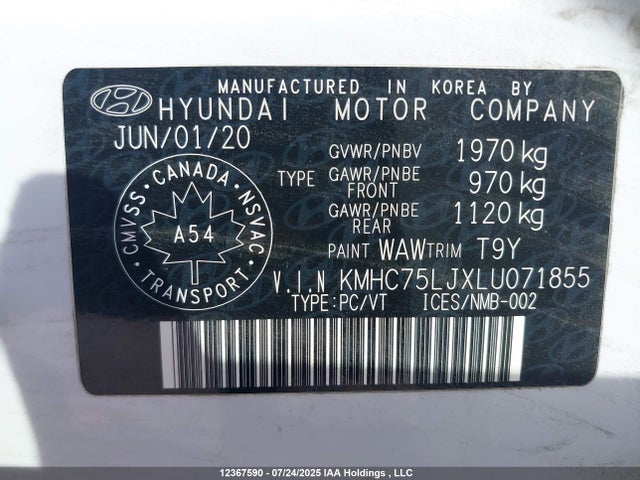 KMHC75LJXLU071855 Hyundai hmc battery