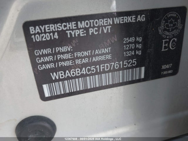 WBA6B4C51FD761525 BMW 650i / alpina b6