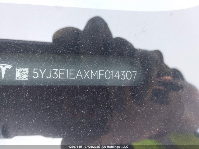 5YJ3E1EAXMF014307 Tesla MODEL 3