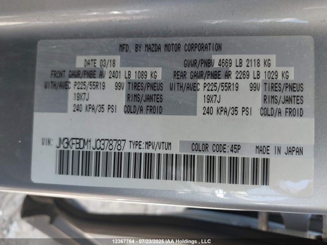 JM3KFBDM1J0378787 Mazda py cylinder deactivation