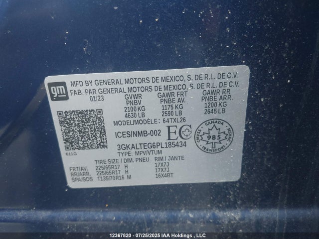 3GKALTEG6PL185434 GMC lsd