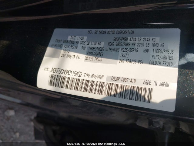 Mazda py cylinder decativation 2021 JM3KFBCM8M0116402 Image 19