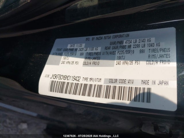 Mazda py cylinder decativation 2021 JM3KFBCM8M0116402 Image 9