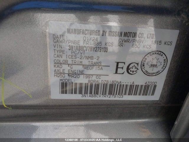 Nissan 2024 2024 3N1AB8CV7RY279103 Image 9
